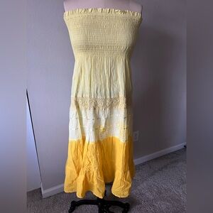 Yellow Ombre Maxi Dress